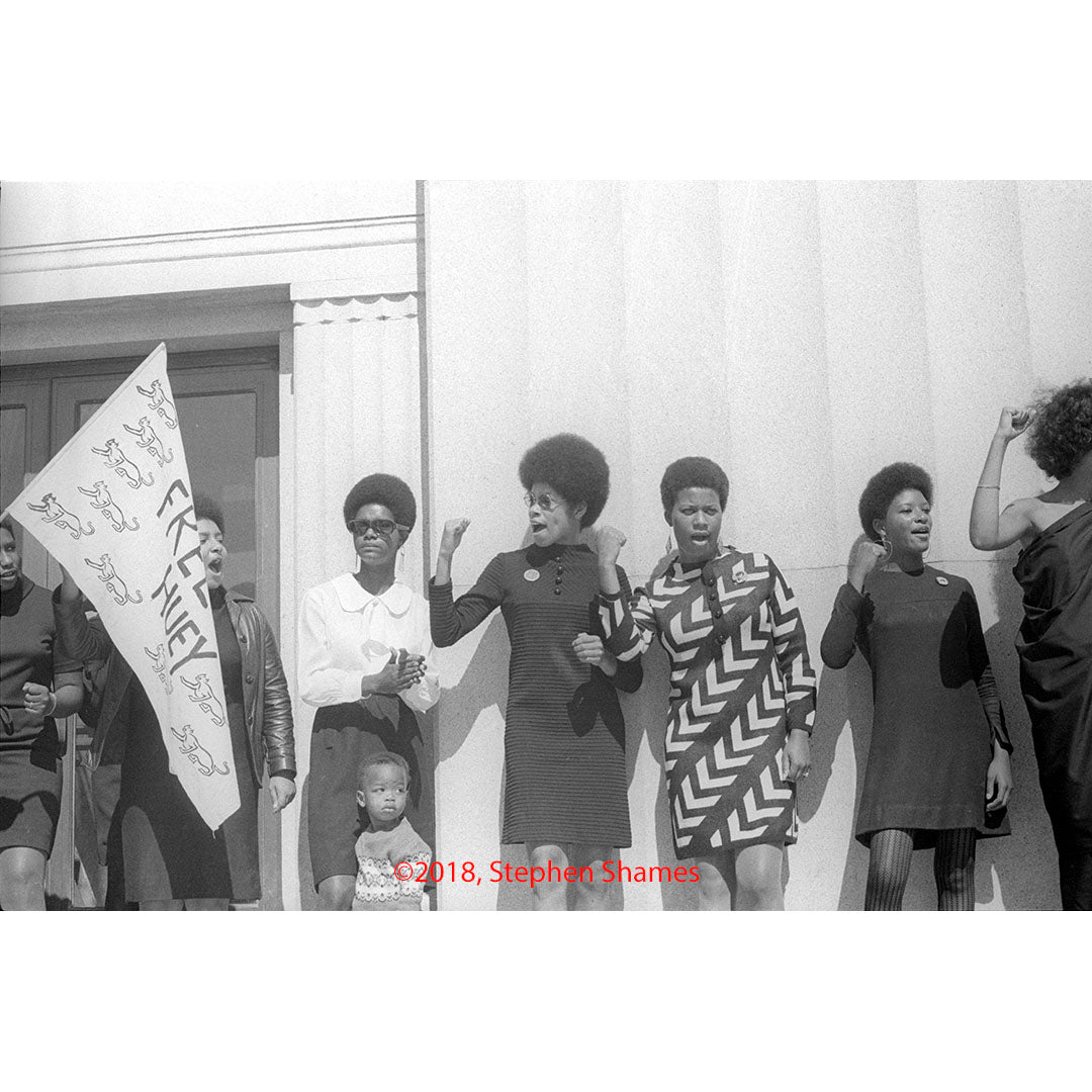 The womens (Jilchristina Vest, Rachel Wolfe-Goldsmith, Stephen Shames, Ericka Huggins) have played a significant role for the support of women in the Black Panther Party Oakland.