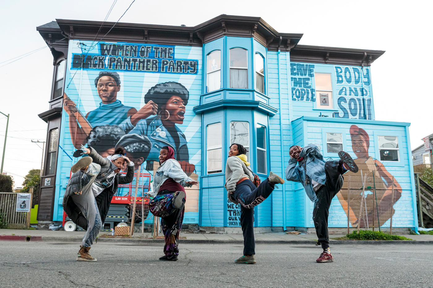 We are Black Panther Party leaders(Jilchristina Vest, Rachel Wolfe-Goldsmith, Stephen Shames, Ericka Huggins), artists, homeowners, community members, healers, and activists joined together to honor the Women of The Black Panther Party and their legacy.